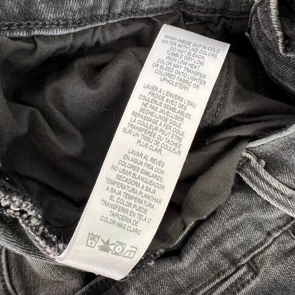 Frame Jeans Women's Le High Flare Size 29 Black Raw Hem Black Cropped High Waist - Picture 11 of 11